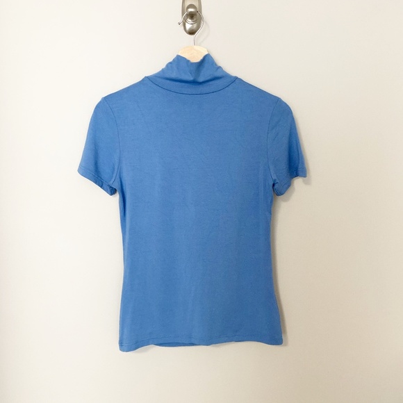Esprit Mock Blue Short Sleeve T-Shirt - SZ M - Picture 3 of 7